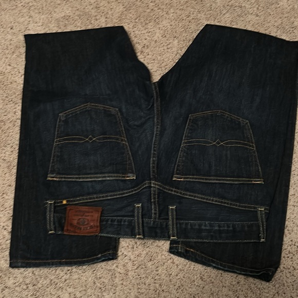 Lucky Brand Men's Dark Blue Jeans 121 Heritage Slim W33 L32 LIKE NEW 01/11/2013. - Picture 4 of 11